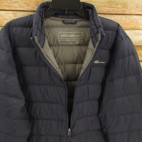 Eddie Bauer 650 Navy Blue Puffer Jacket Men's L - Picture 11 of 16